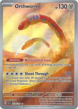 224/193 Orthworm Paldea Evolved Pokémon Card