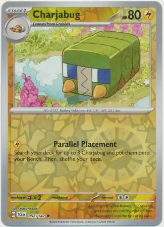 052/142 Charjabug Reverse Holo Stellar Crown Pokémon Card