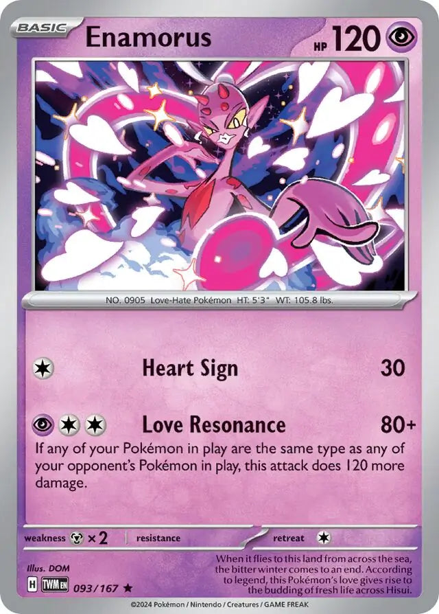 093/167 Enamorus Twilight Masquerade Pokémon Card