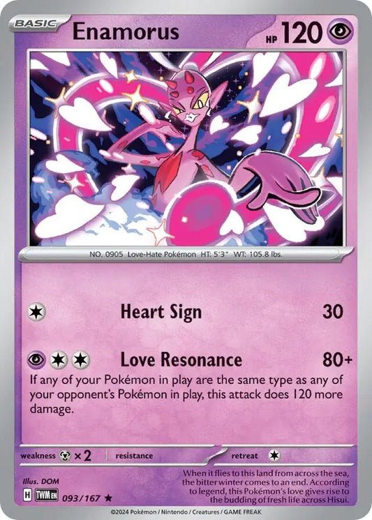 093/167 Enamorus Twilight Masquerade Pokémon Card
