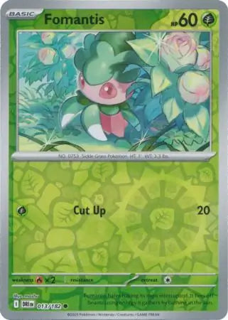 013/182 Fomantis Reverse Holo Destined Rivals Pokémon Card