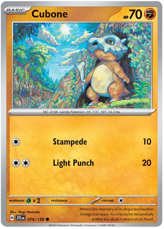 076/159 Cubone Journey Together Pokémon Card