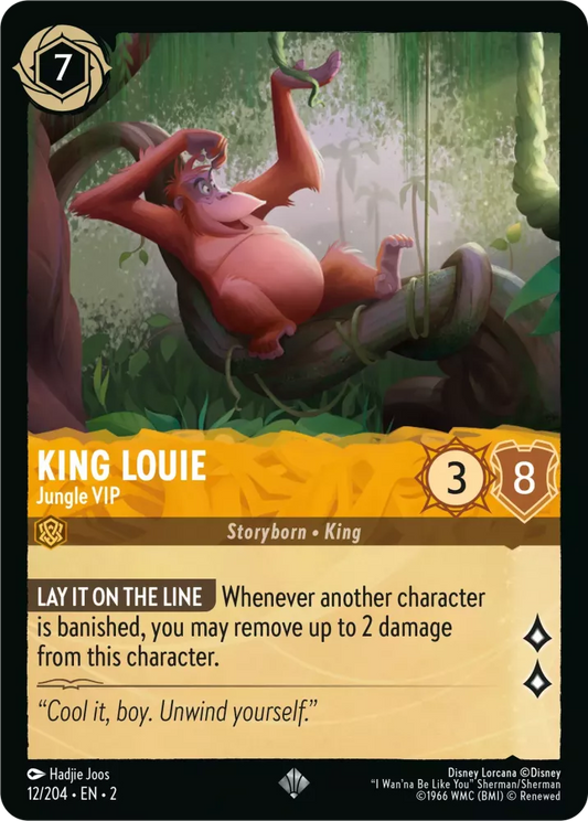012/204 King Louie - Jungle VIP Disney Lorcana Rise Of The Floodborn Card