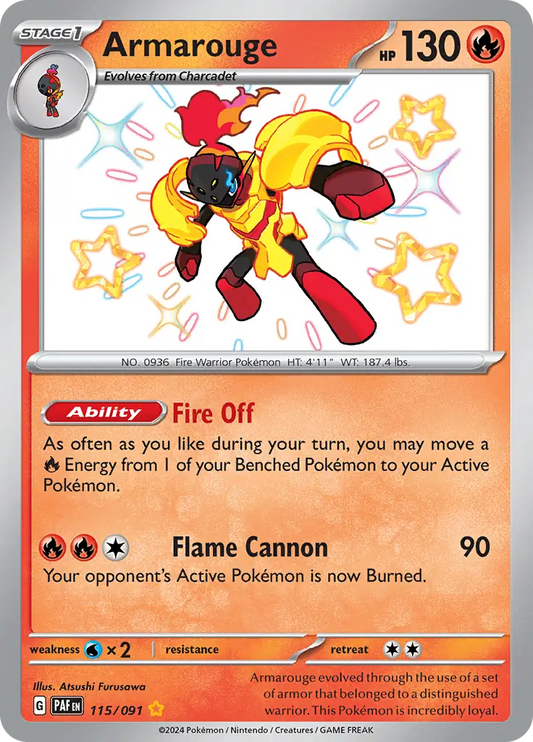 115/091 Armarouge Paldean Fates Pokémon Card