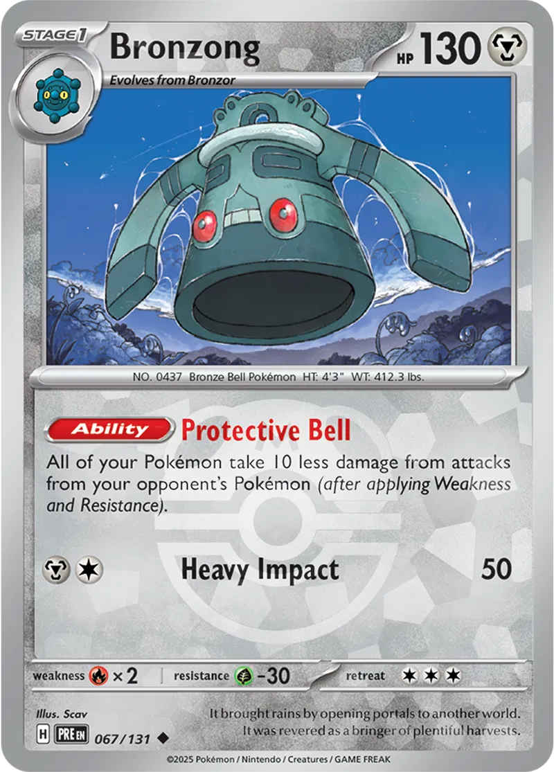 067/131 Bronzong Master Ball Holo Prismatic Evolutions Pokémon Card