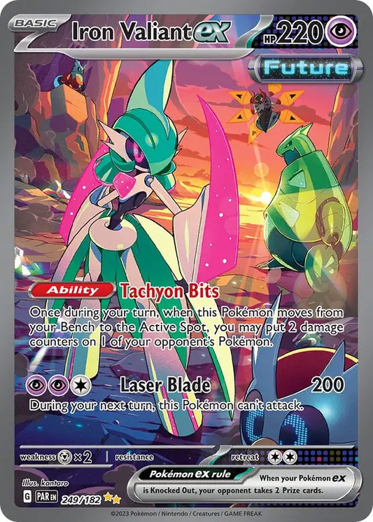 249/182 Iron Valiant ex Paradox Rift Pokémon Card