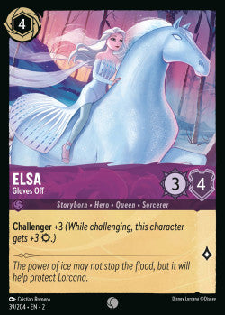 039/204 Elsa - Gloves Off Disney Lorcana Rise Of The Floodborn Card