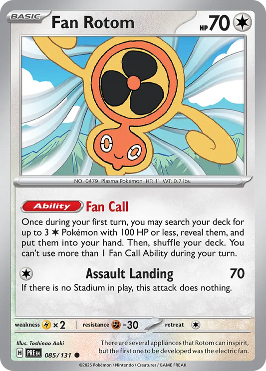 085/131 Fan Rotom Prismatic Evolutions Pokémon Card