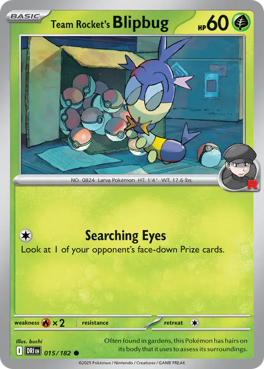 015/182 Team Rocket's Blipbug Destined Rivals Pokémon Card