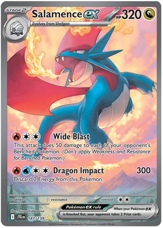 187/159 Salamence ex Journey Together Pokémon Card