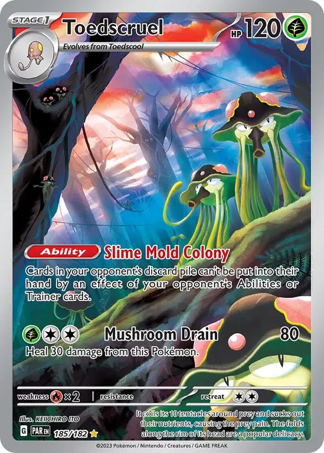 185/182 Toedscruel Paradox Rift Pokémon Card