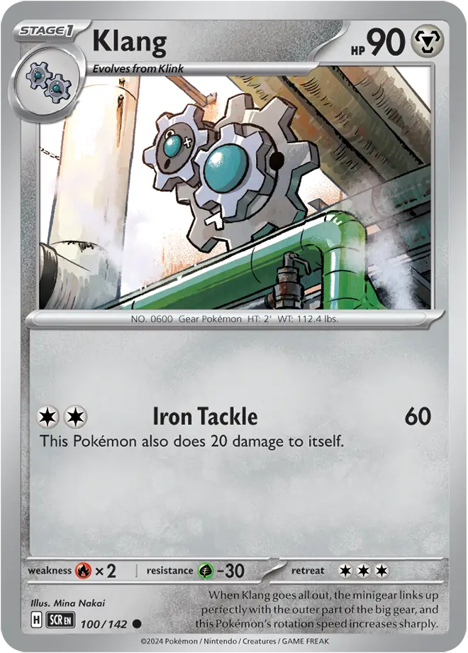100/142 Klang Stellar Crown Pokémon Card