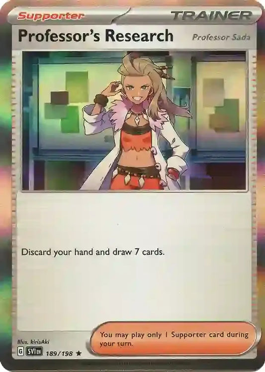 189/198 Professor's Research Scarlet & Violet Base Set Pokémon Card