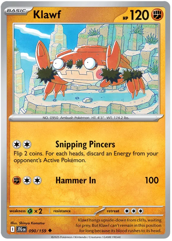 090/159 Klawf Journey Together Pokémon Card