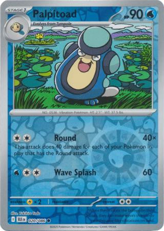 020/086 Palpitoad Reverse Holo Black Bolt Pokémon Card