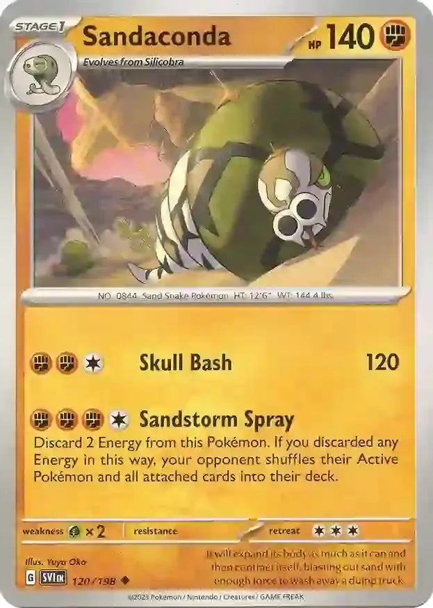 120/198 Sandaconda Scarlet & Violet Base Set Pokémon Card