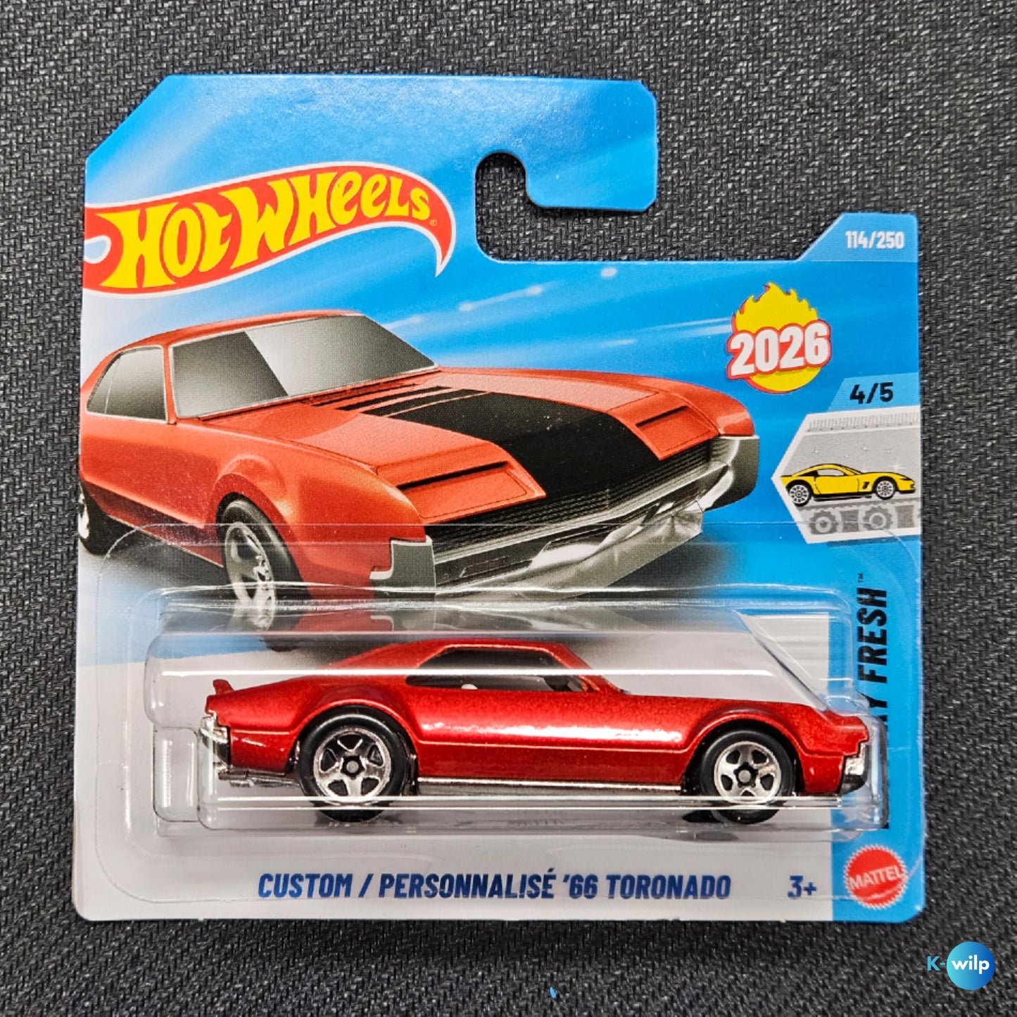 114/250 Custom/Personnalise '66 Toronado Factory Fresh 2026 Mainline Hot Wheels Short Card Mattel