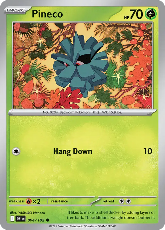 004/182 Pineco Destined Rivals Pokémon Card