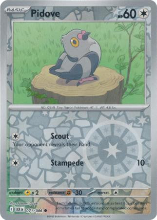 071/086 Pidove Reverse Holo Black Bolt Pokémon Card