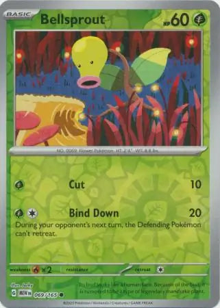 069/165 Bellsprout Reverse Holo 151 Pokémon Card