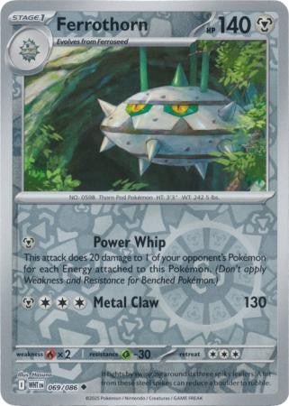 069/086 Ferrothorn Reverse Holo White Flare Pokémon Card