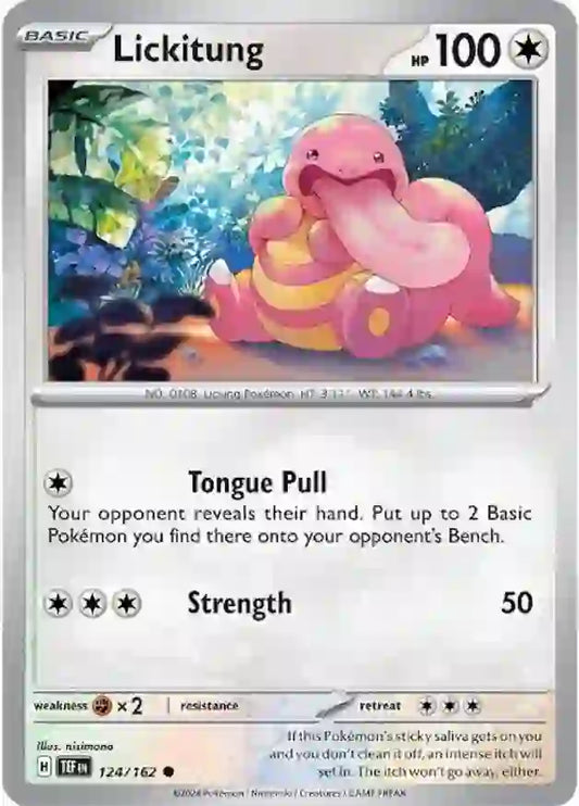 124/162 Lickitung Scarlet & Violet Temporal Forces Pokémon Card