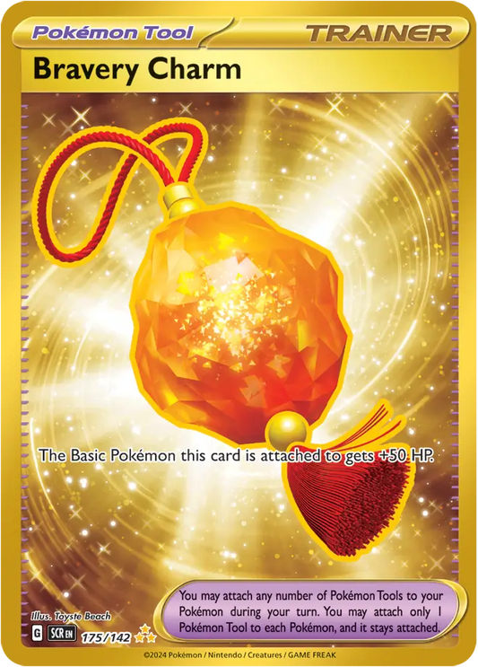 175/142 Bravery Charm Stellar Crown Pokémon Card