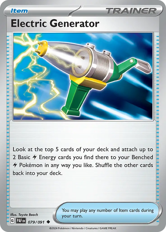 079/091 Electric Generator Paldean Fates Pokémon Card