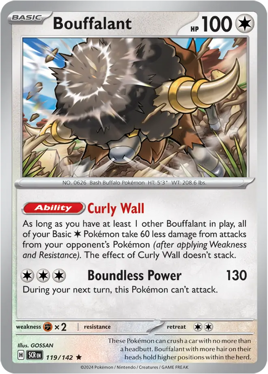 119/142 Bouffalant Stellar Crown Pokémon Card
