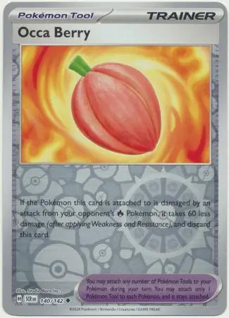 140/142 Occa Berry Reverse Holo Stellar Crown Pokémon Card