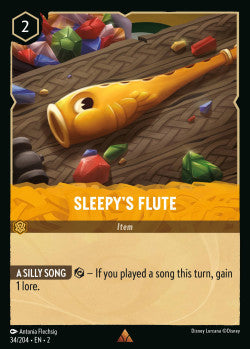 034/204 Sleepy's Flute Disney Lorcana Rise Of The Floodborn Card