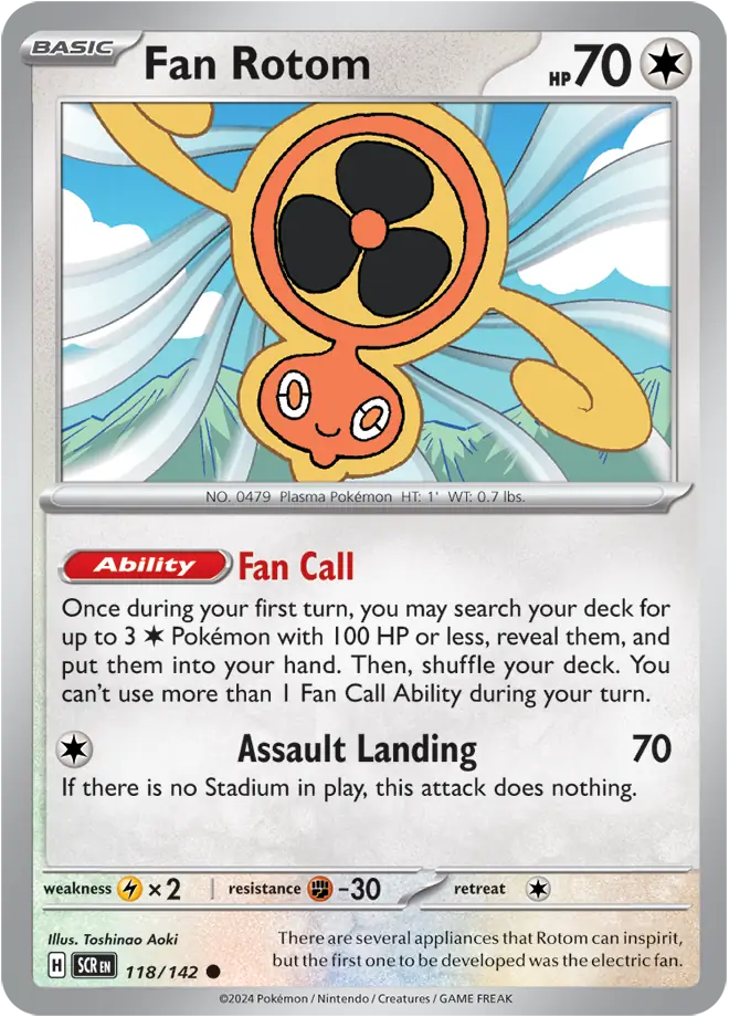 118/142 Fan Rotom Stellar Crown Pokémon Card