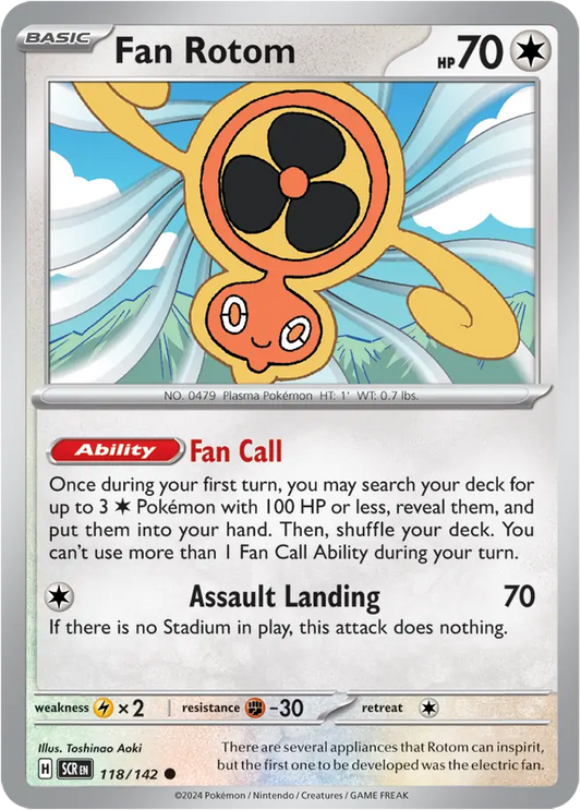 118/142 Fan Rotom Stellar Crown Pokémon Card