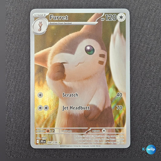 Furret 168/159 Journey Together Holo Illustration Rare English Pokémon Trading Card