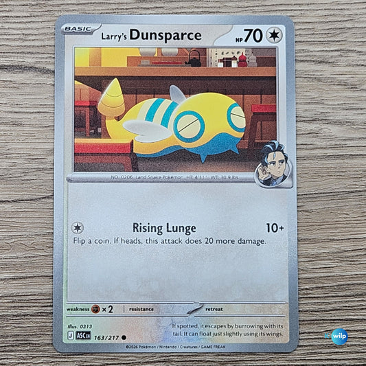163/217 Larry's Dunsparce Ascended Heroes Pokémon Trading Card