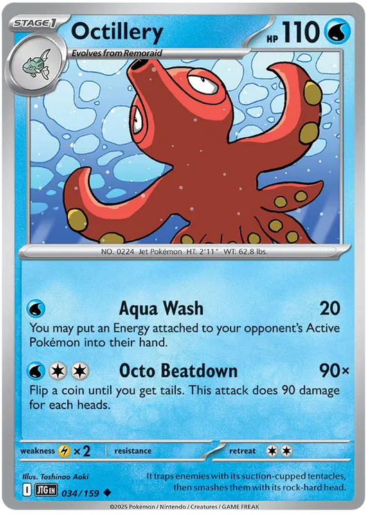 034/159 Octillery Journey Together Pokémon Card