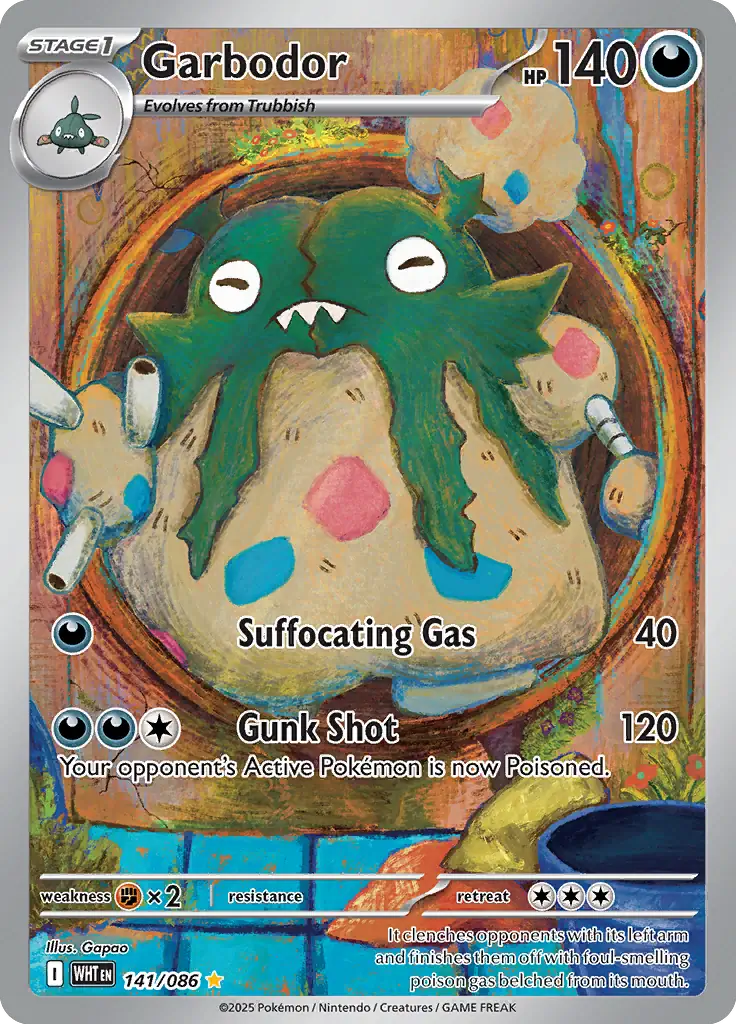 141/086 Garbodor White Flare Pokémon Card