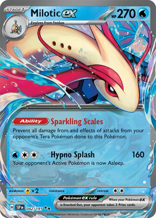 042/191 Milotic ex Surging Sparks Pokémon Card