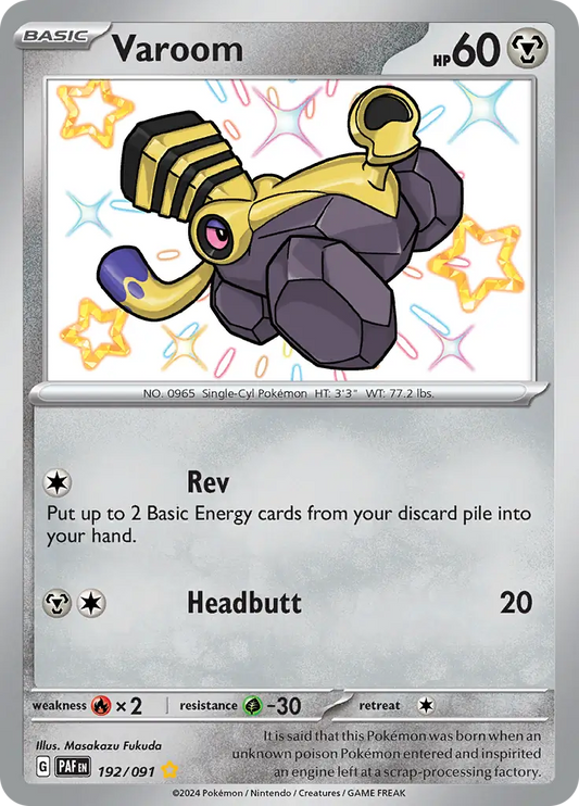 192/091 Varoom Paldean Fates Pokémon Card
