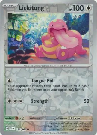 124/162 Lickitung Reverse Holo Temporal Forces Pokémon Card