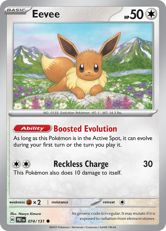 074/131 Eevee Prismatic Evolutions Pokémon Card