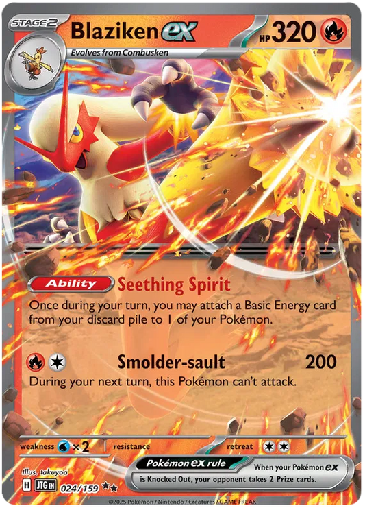 024/159 Blaziken ex Journey Together Pokémon Card