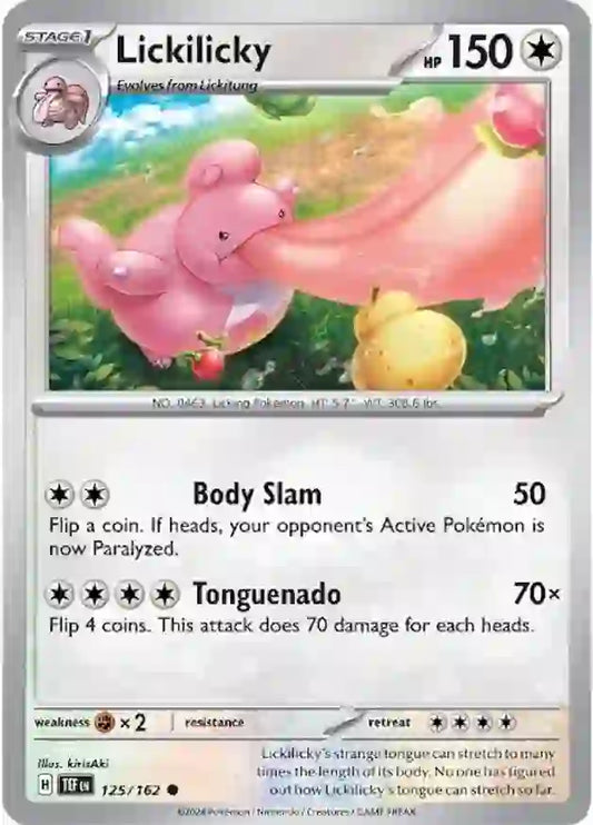 125/162 Lickilicky Scarlet & Violet Temporal Forces Pokémon Card