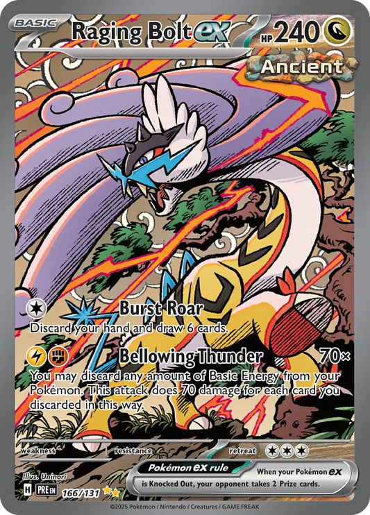 166/131 Raging Bolt ex Prismatic Evolutions Pokémon Card