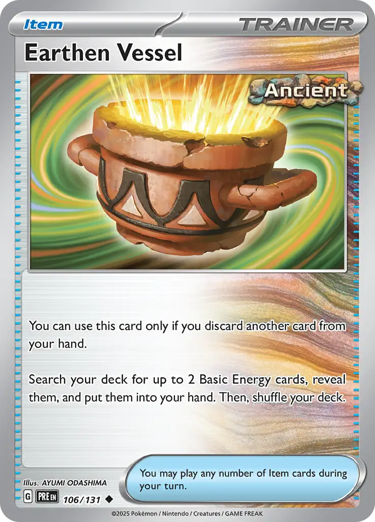 106/131 Earthen Vessel Prismatic Evolutions Pokémon Card