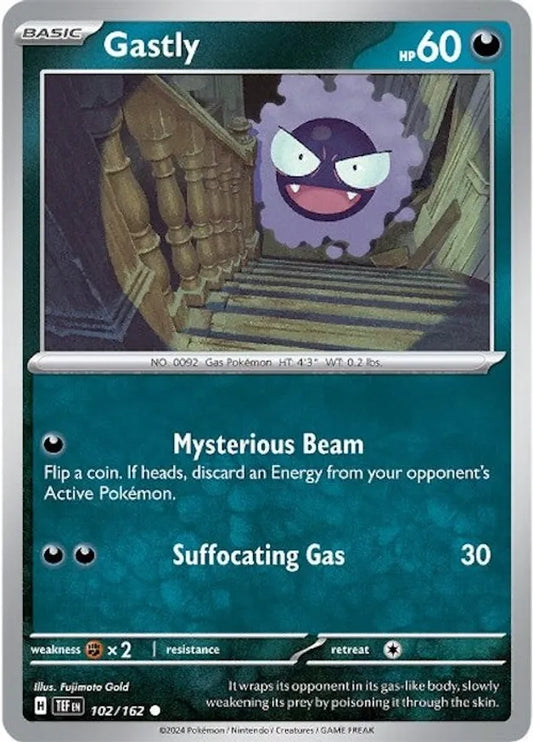 102/162 Gastly Scarlet & Violet Temporal Forces Pokémon Card