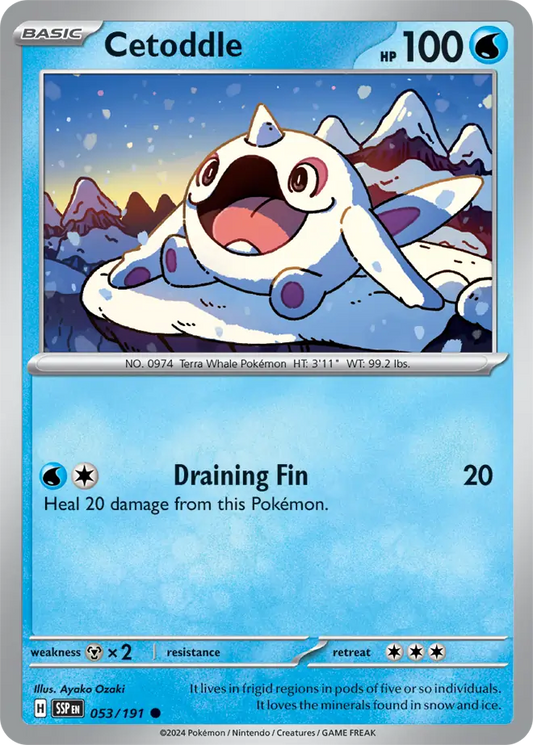 053/191 Cetoddle Surging Sparks Pokémon Card