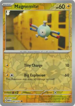 081/165 Magnemite Reverse Holo 151 Pokémon Card