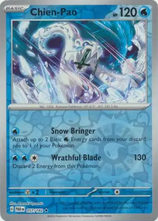 057/182 Chien-Pao Reverse Holo Paradox Rift Pokémon Card