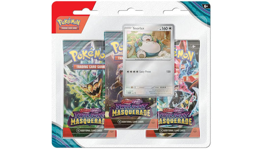 Twilight Masquerade 3 Pack Blister Snorlax